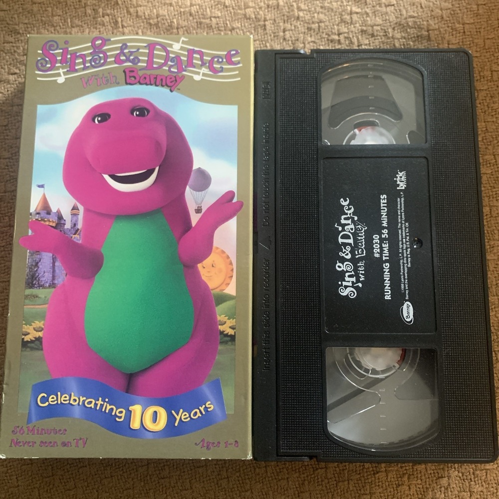 Sing and Dance With Barney VHS 1999 Celebrating 10 Years Never Seen on TV Film